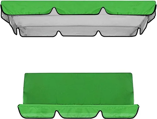 Miniatura 17 de Juego de fundas de repuesto para columpio de toldo, juego de repuesto para columpios de 2/3 plazas, protección para todo tipo de clima, columpios
