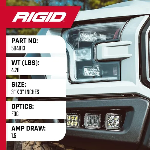 Miniatura 5 de Rigid Industries - Luz antiniebla SAE Serie D, luz antiniebla de día, luz antiniebla todoterreno para automóviles (juego de 2)
