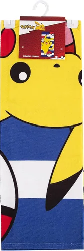 Miniatura 4 de Northwest Toalla de playa Pokémon – Diseño de Pikachu y Poké Ball – Toalla suave y absorbente de 30 x 60 pulgadas para baño, piscina o playa