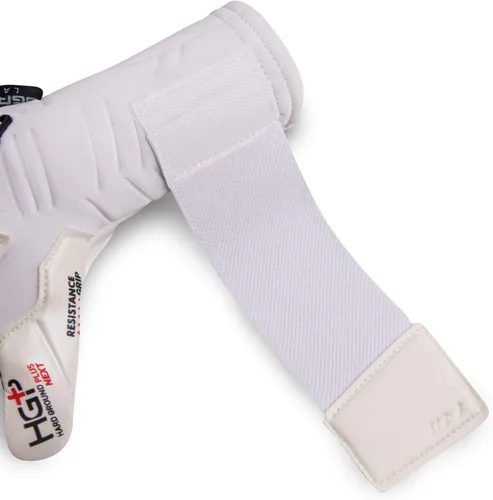 Miniatura 3 de Rinat Kratos-Prime Guantes de portero – Látex XP súper suave Corte negativo Absorción de impactos Correa ajustable Pulsera elástica Blanco