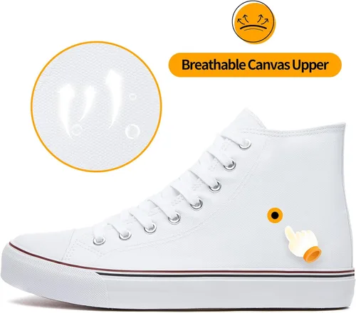 Miniatura 51 de ZGR Tenis de lona para hombre, con cordones, clásicos, casuales, para caminar