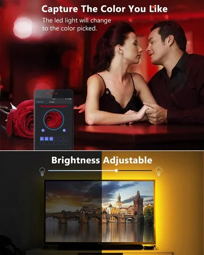 Miniatura 9 de Luz LED Pixel WiFi Bluetooth IR Remote Combine Controller para WS2812B WS2811 SK6812 direccionable RGBIC Music Sync App Control Box Tira programable