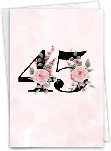 Miniatura 12 de NobleWorks 45 In Celsius C9573MBG Divertida tarjeta de felicitación de cumpleaños de hito con sobre (4.63 x 6.75 pulgadas)