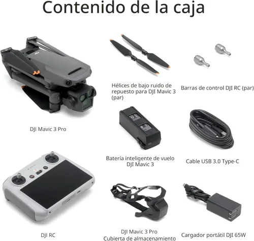 Miniatura 5 de DJI Mavic 3 Pro con DJI RC, dron insignia de triple cámara con cámara Hasselblad CMOS 4/3, tiempo de vuelo de 43 minutos, transmisión de video HD