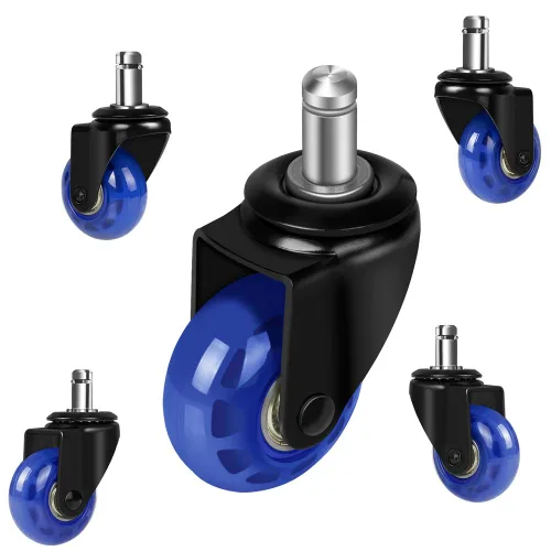 Miniatura 2 de Ruedas giratorias de oficina de 2 pulgadas, ruedas de repuesto para silla de juegos, ruedas giratorias resistentes, no necesita alfombrilla