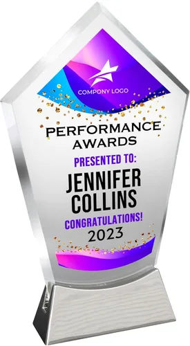Miniatura 10 de Placa de vidrio personalizada de 8 1/2 pulgadas para premios y trofeos, premio personalizado para empleados del mes, regalos de jubilación