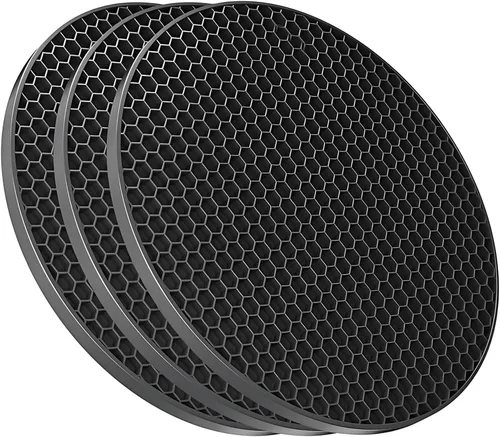 Miniatura 21 de TENOC Alfombrillas Trivet de Silicona Antideslizantes, Resistentes al Calor y que Atrapan Agua para Vasos de Agua y Tazas de Té y Tazas de Café
