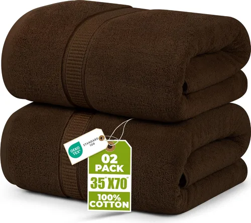 Miniatura 28 de Utopia Towels - Toalla de baño gigante, 2 unidades, 17.69 oz/yd2 (600 gsm), 100% algodón hilado en anillo, altamente absorbentes y de secado rápido