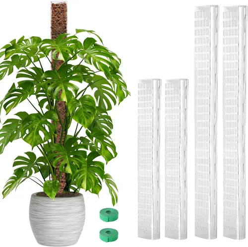 Miniatura 19 de EOX 2 Piezas Postes de Musgo de Plástico de 48 Pulgadas para Monstera, Postes Grandes en Forma de D para Plantas Trepadoras que Funcionan con Musgo