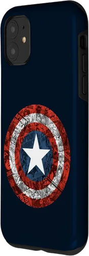 Miniatura 2 de Carcasa para iPhone 11, diseño de Capitán América, con escudo de cómics