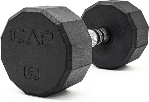 Miniatura 12 de CAP Barbell Peso de la mancuerna hexagonal recubierta, individual, 10-120 libras, múltiples opciones