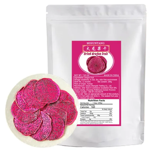 Miniatura 7 de Chips secos de fruta de dragón 7,05 oz bocadillos secos Pitaya Chips de fruta de dragón rojo 7.05 oz