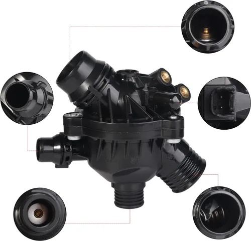 Miniatura 6 de Bomba de agua de motor eléctrico 11517586925 Kit de termostato para BMW Z4 X3 X5 323i 325i 328i 330xi 128i 528i 525i 530xi xDrive W/Bolt Reemplazar