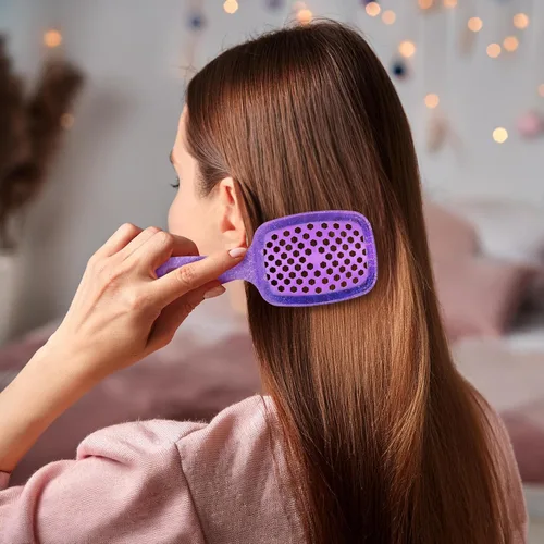 Miniatura 5 de FHI Heat UNbrush - Mini cepillo desenredante para cepillado sin dolor en todo tipo de cabello húmedo o seco, cerdas antiestáticas Duoflex duraderas