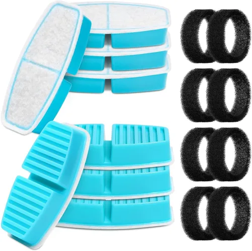 Miniatura 9 de FOFNON Filtros de fuente de agua para gatos: 12 filtros de repuesto para fuente de agua para mascotas FOFNON - Juego de 3 meses de filtro de fuentes