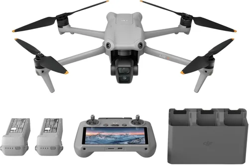 Combo DJI Air 3 Fly More con DJI RC 2, dron con cámara 4K, cámaras principales duales, 3 baterías para tiempo de vuelo extendido, foto de 48MP,