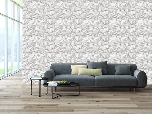 Miniatura 4 de Retro-Art - Paneles de pared 3D, paquete de 5, piedra silvestre en gris, PVC, 38.7 x 25 pulgadas, cubre 33.59 pies cuadrados, 244 WG