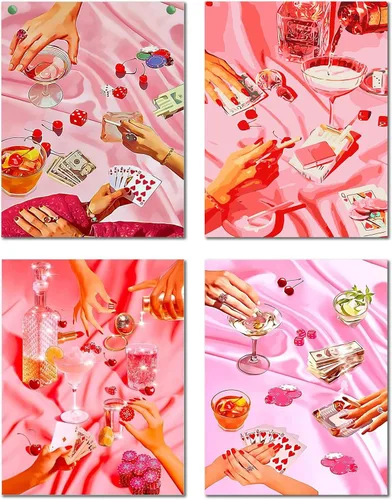 Miniatura 15 de KICHANG Kits de Pintura de Diamante Blanco Retro para Adultos, Arte de Diamante 5D, Kits de Arte de Diamante Redondos de Punto Completo