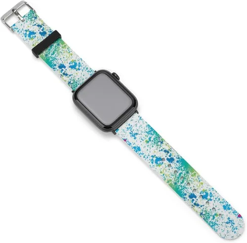 Miniatura 26 de Correa de reloj de silicona suave compatible con Apple Watch para hombres/unisex/jóvenes compatible con Iwatch Series 5/4/3/2/1, Happy Camper