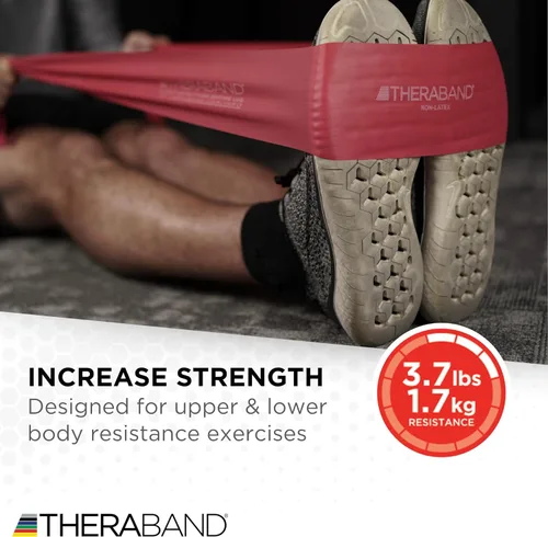 Miniatura 4 de THERABAND Resistance Bands Set, Elastic Bands for Exercise & Physical Therapy, Strength Training for Upper & Lower Body Fitness