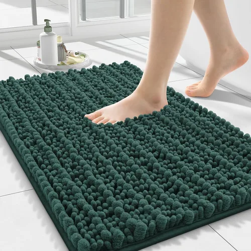 Miniatura 346 de Smiry Alfombras de Baño 24x16 pulgadas, Alfombras de Baño de Chenilla Extra Suaves y Absorbentes, Respaldo de Goma Antideslizante, Lavable a Máquina