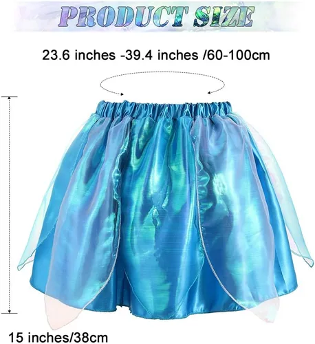 Miniatura 6 de TWINKLEDE Falda tutú de arco iris para mujer, disfraz de hada, tutú de elfo, falda tutú de fiesta para adolescentes y niñas