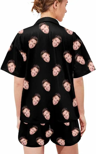 Miniatura 2 de M YESCUSTOM Divertido conjunto de pijama para mujer, pijamas personalizados, ropa de dormir, conjuntos de pijamas, regalos de fotos personalizados..