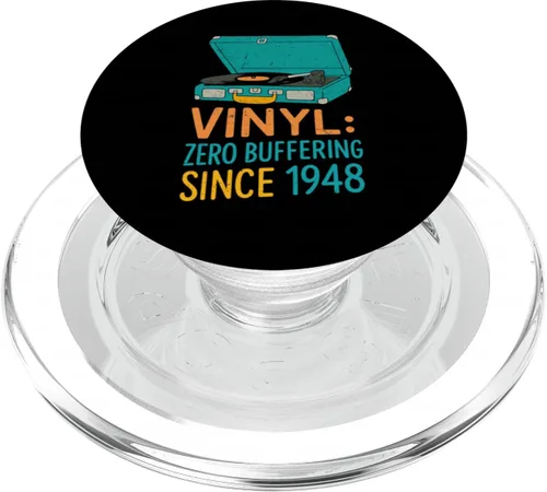 Miniatura 7 de Vinyl Zero Buffering Since 1948 Retro Record Player Design PopSockets Adhesive PopGrip