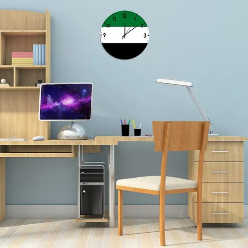 Miniatura 811 de Cheyan Reloj de pared con bandera de Canadá de 12 pulgadas, silencioso, sin tictac, de PVC, funciona con pilas, reloj redondo decorativo, regalo
