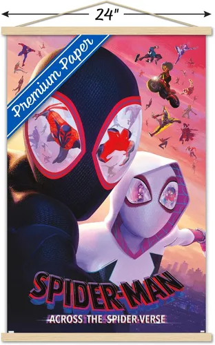 Miniatura 3 de Trends International Marvel Spider-Man: Across The Spider-Verse - Póster de pared de una hoja de máscaras, 22.375 x 34 pulgadas, paquete de Juego