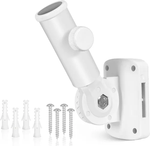 Soporte ajustable para mástil de bandera, soporte para poste de bandera para exterior de la casa, aluminio resistente, soporte de montaje de poste