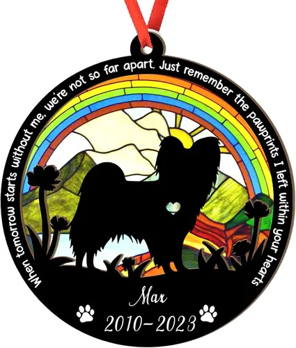 Miniatura 77 de Adorno personalizado para atrapasoles de sabueso afgano, adorno de Navidad de sabueso afgano, regalo para perro amante, sabueso afgano conmemorativo