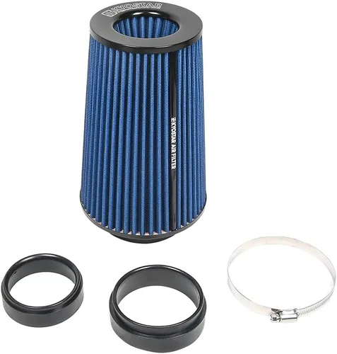 Miniatura 23 de Filtro de aire universal de alto flujo de 6 pulgadas y 5.984 in, entrada de aire frío de cono reutilizable, alto rendimiento, lavable, kit de aire