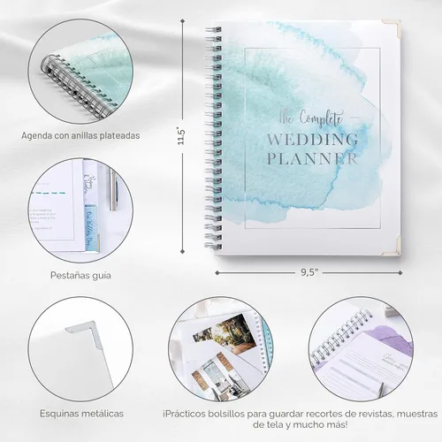 Miniatura 6 de Libro y Organizador de Planificador de Boda de Tu Día Perfecto - Libro de Planificador de Boda - Encuadernación de Planificación Nupcial