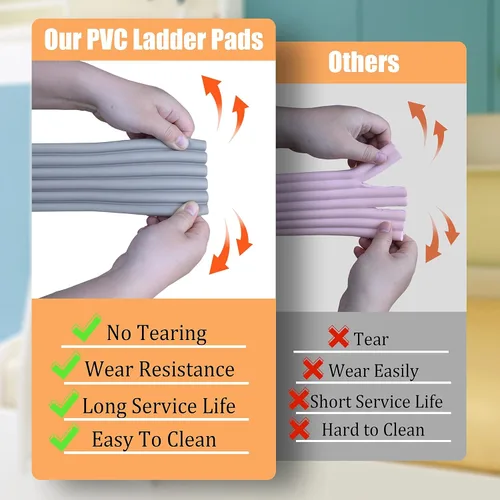 Miniatura 6 de Almohadillas para escalera de litera, protectores de esquina suaves de PVC con adhesivo fuerte, cubierta de escalera para litera para escaleras