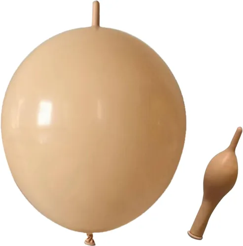 Miniatura 11 de Globos de eslabones de 10 pulgadas, 60 globos de eslabones de látex rosa bebé, 60 piezas para decoración de bodas, cumpleaños, Halloween, Navidad