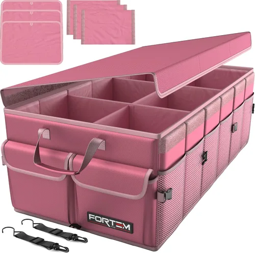 Miniatura 11 de FORTEM Organizador de maletero para SUV, organizador de maletero de automóvil, almacenamiento plegable, accesorios de coche para mujeres y hombres