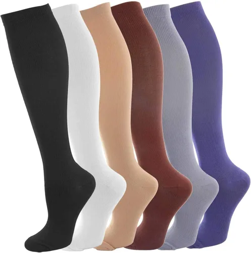 Miniatura 18 de NOVAYARD Calcetines de compresión para hombres y mujeres graduados 15-20 mmHg (4 pares)