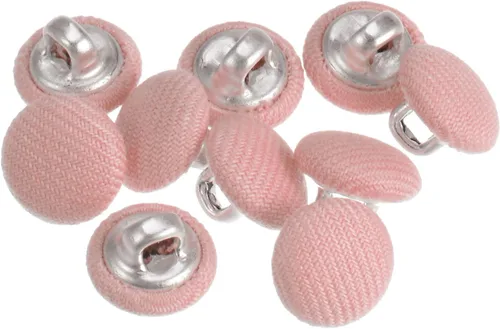 Miniatura 90 de HARFINGTON 10 botones de tela de 24L cubiertos de tela de 0.59 pulgadas, vástago de metal, botones de costura redondos para trajes, blusas de Azul