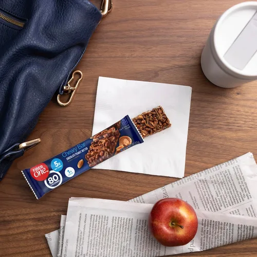 Miniatura 5 de Fiber One Barras masticables de 80 calorías, mantequilla de maní de chocolate, paquete económico, 10 unidades, 8.2 onzas
