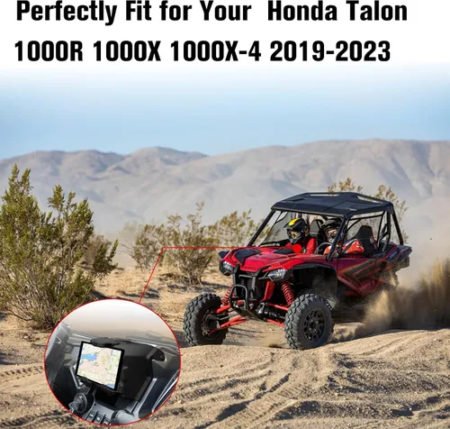 Miniatura 6 de Soportes para dispositivos eléctricos con caja de almacenamiento, bandeja organizadora para Honda Talon 1000 2019-2023, soporte de montaje para iPad