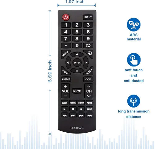 Miniatura 6 de Nuevo control remoto NS-RC4NA-14 RC4NA14 para Insignia TV NS-28ED200NA14 NS-50D400NA14 NS-19ED200NA14 55E4400A14 NS-58E4400A14 NS-24E400NA14 NS