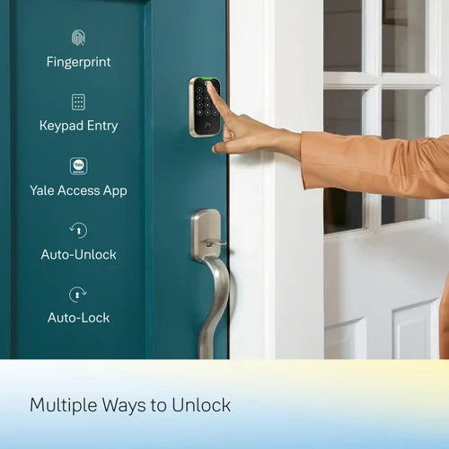 Miniatura 6 de Yale Assure Lock 2 Touch - Cerradura de puerta de entrada inteligente sin llave de bronce aceitado con teclado táctil conectado Wi-Fi y escáner