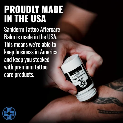 Miniatura 7 de Saniderm Original Tattoo Aftercare Balm – Pequeño (1.0 oz) – Sin petróleo – Hidratante natural para tatuajes sin fragancia, hecho con manteca