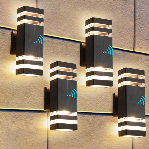 Miniatura 10 de Luminaria para exteriores, moderna lámpara de pared para exteriores, aplique de pared exterior negro, luces impermeables para porche exterior
