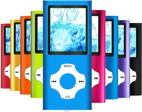 Miniatura 5 de Hotechs - Reproductor de MP3, reproductor de música MP3 con tarjeta SD de memoria de 32 GB, pantalla LCD digital clásica delgada de 1.82 pulgadas