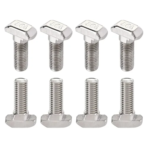 Miniatura 22 de DTGN Tornillo deslizante M5x12mm (DXL) con ranura en T – 8 unidades – Bueno para la industria de la construcción – Tornillos en forma de T de acero