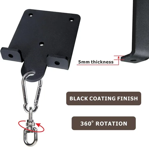 Miniatura 3 de Soporte de suspensión de bolsa de boxeo resistente, soporte de suspensión de bolsa de 360°, rotación de 360°, gancho de vigas de madera