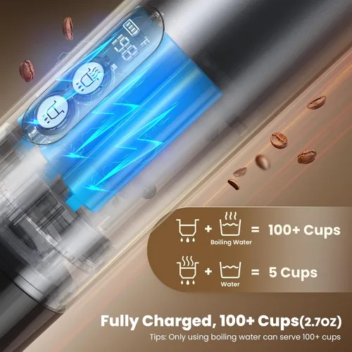 Miniatura 5 de Maestri House Cafetera de Espresso de 150W con Autocalentamiento Rápido de 2-3 Minutos, Máquina de Café Espresso Portátil de Viaje con Bolsa