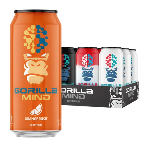 Miniatura 12 de Gorilla Mind Bebida energética Energía inigualable · Enfoque amplificado N-acetil-L-tirosina, alfa-GPC, 200 mg de cafeína, uridina, azafrán 0